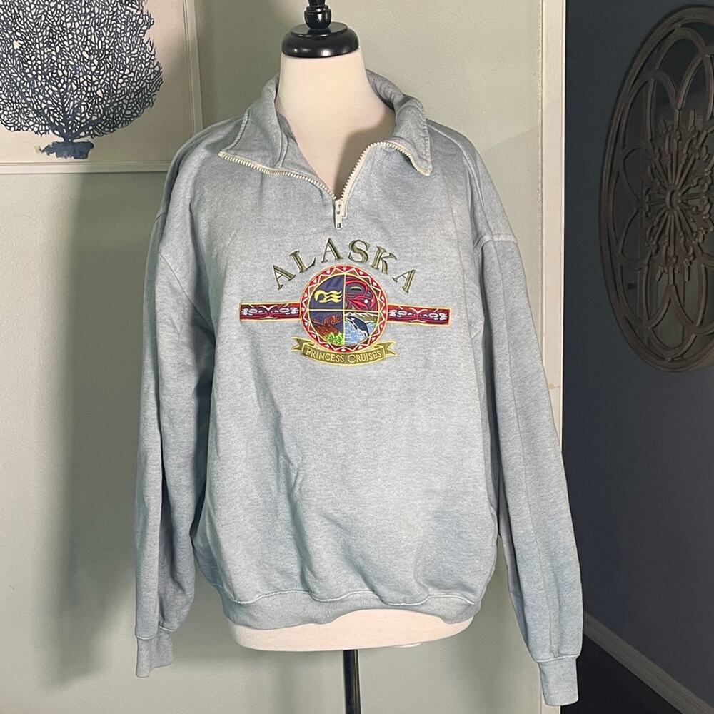 Alaska Heritage Gray Quarter-Zip Sweatshirt